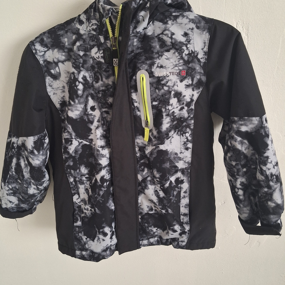 Swiss Tech Black and Gray Kids Jacket